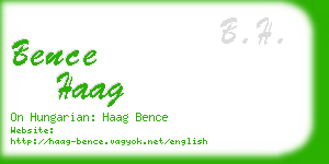 bence haag business card